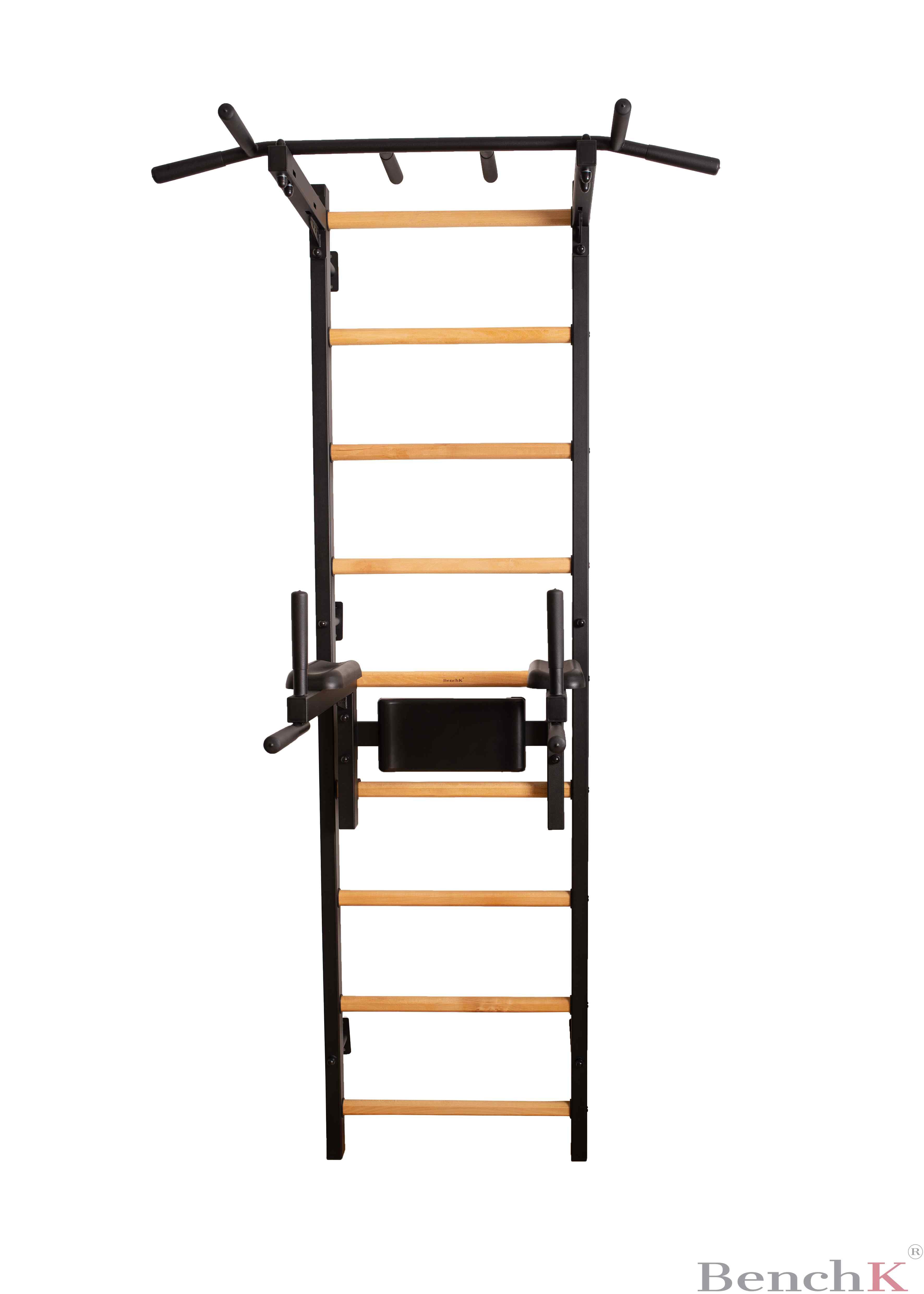 BenchK 722 BenchK Wall Bars with Fixed Pull Up Bar & Dip Bar Swedish Ladder Home Gym Equipment