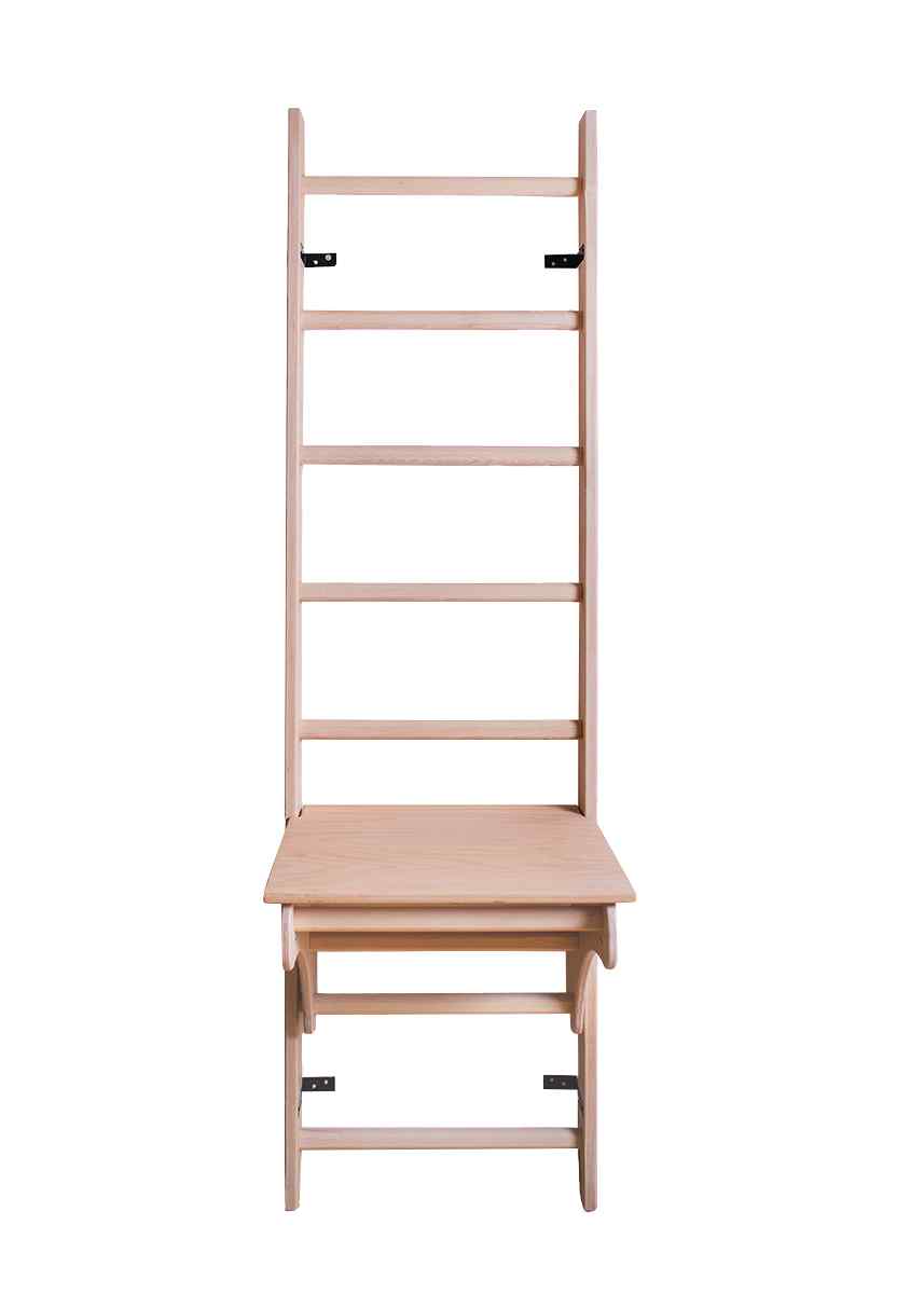 BenchK 112 Solid Beech Wooden Wall Bars with Desk Swedish Ladder Home Gym Equipment