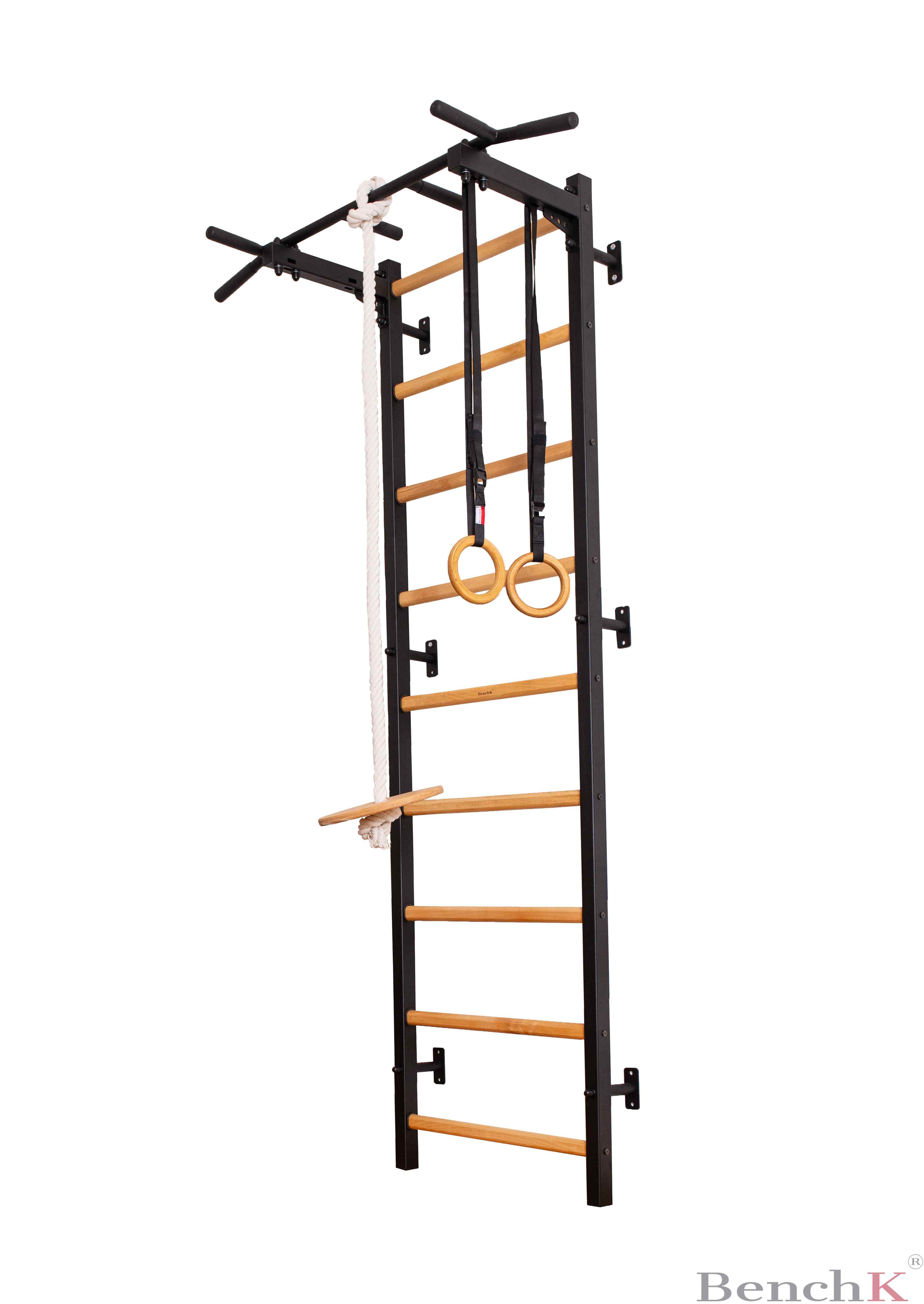 BenchK 721 Wall Bars with Gymnastics Accessories Swedish Ladder Home Gym Equipment